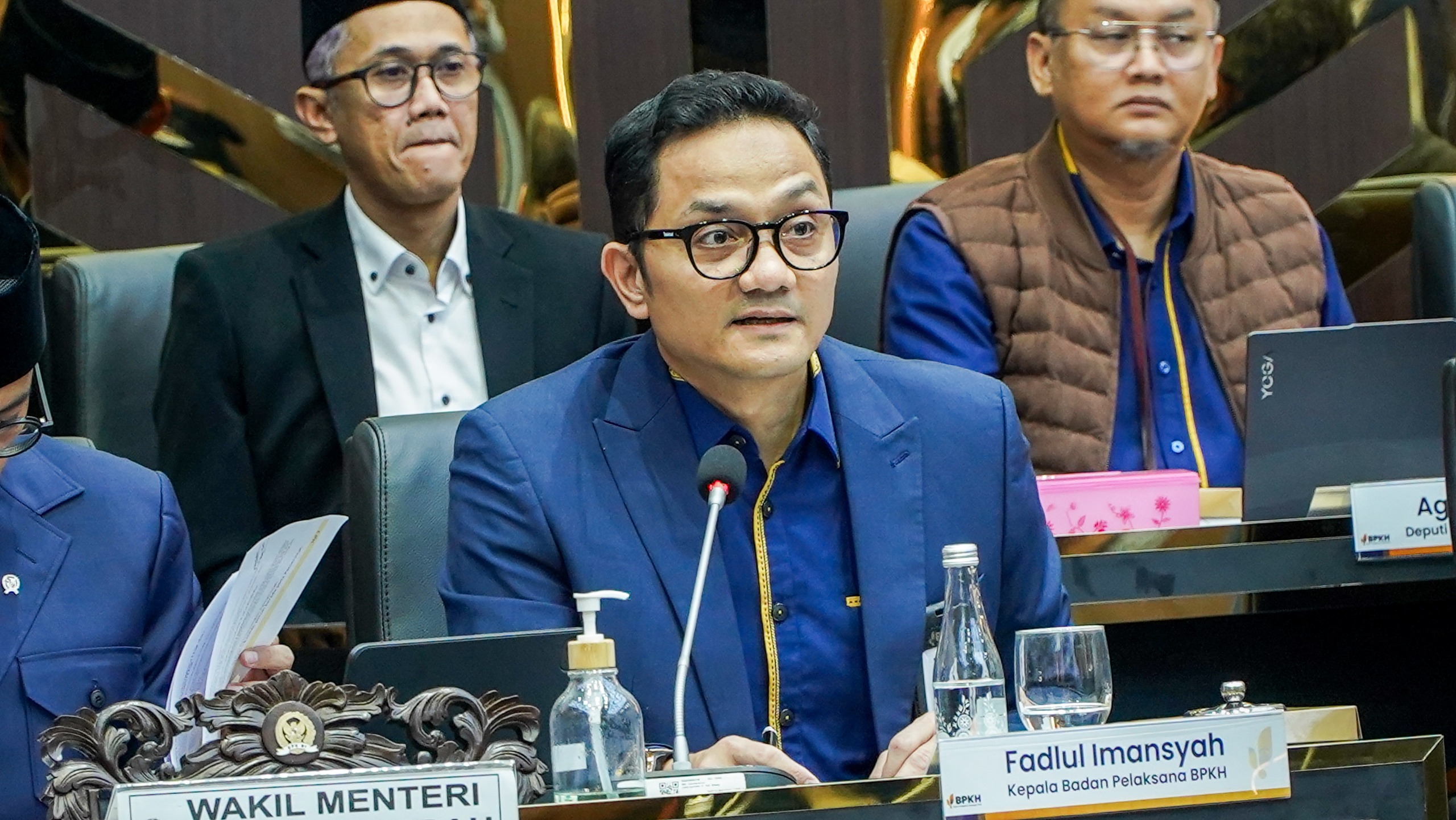 Kepala BPKH Fadlul Imansyah memberikan keterangan terkait optimalisasi nilai manfaat dan efisiensi Biaya Penyelenggaraan Ibadah Haji