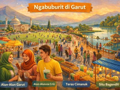 Ilustrasi masayarakat sedang Ngabuburit di Garut