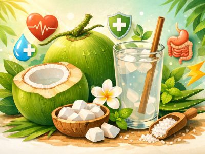 Air kelapa muda kaya kalium, elektrolit, dan antioksidan. Penelitian ungkap manfaatnya untuk jantung, diabetes, hingga cegah batu ginjal/Ilustrasi: Indoragamnewscom