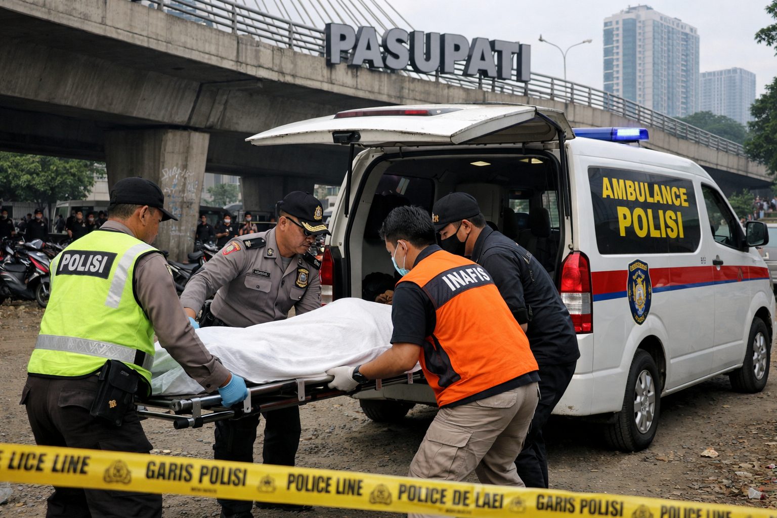 Ilustrasi seorang pelajar ditemukan tergeletak meninggal dunia di bawah Fly Over Pasupati, Kota Bandung