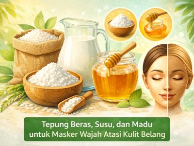 Masker tepung beras campur susu dan madu bisa jadi solusi alami kulit belang. Kandungan vitamin dan antioksidannya bantu cerahkan wajah secara merata