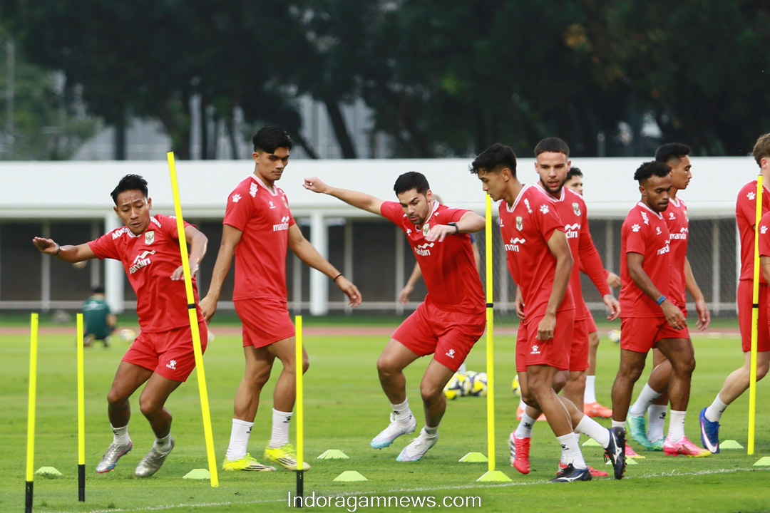 Sesi latihan terakhir Timnas Indonesia jelang laga melawan Saint Kitts and Nevis di FIFA Series 2026 yang akan dihelat di Stadion Utama Gelora Bung Karno (SUGBK), Jumat malam (27/3/2026)/Foto: Singgih Wibowo/Indoragamnewscom
