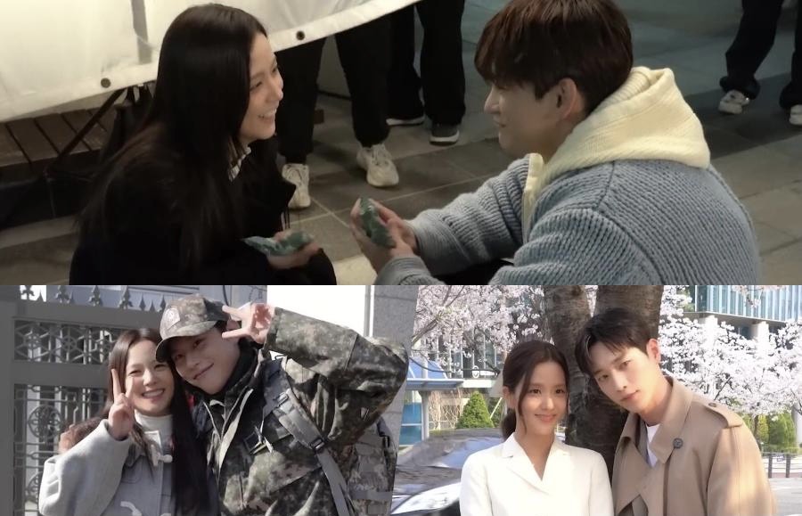 Jisoo BLACKPINK dan para pemain Boyfriend on Demand tertawa bersama di lokasi syuting dalam video making-of yang dirilis Netflix