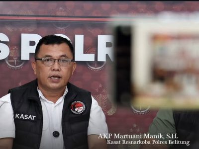 Kasat Resnarkoba Polres Belitung, AKP Martuani Manik/Foto: Humas Polres Belitung