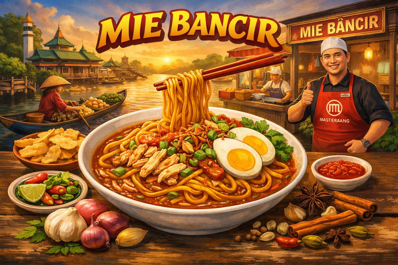 Mie bancir, kuliner khas Banjarmasin dengan kuah nanggung kaya rempah. Simak sejarah, bumbu khas soto Banjar, dan tempat legendaris menikmatinya.
