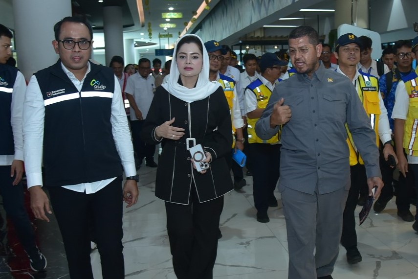 Anggota Komisi V DPR RI, Novita Wijayanti, saat Kunjungan Kerja Spesifik di Pelabuhan Penyeberangan Merak, di Cilegon, Banten, Kamis (12/3/2026)/Foto: Humas DPR RI