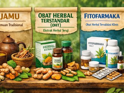 BPOM kategorikan obat tradisional jadi jamu, obat herbal terstandar (OHT), dan fitofarmaka. Simak perbedaan tingkat pembuktian, standarisasi, dan klaimnya/Ilustrasi: Indoragamnewscom