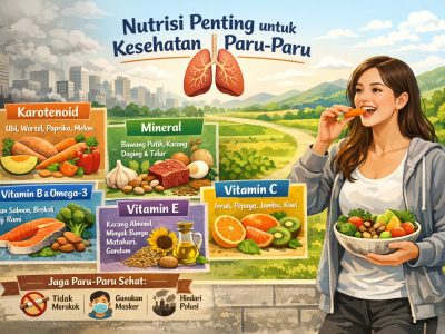 Kenali 5 nutrisi penting untuk kesehatan paru-paru: karotenoid, mineral, vitamin B, C, dan E beserta sumber makanannya/Ilustrasi: Indoragamnewscom