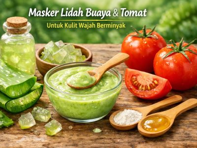 Ilustrasi Masker lidah buaya dan tomat untuk mengatasi kulit wajah berminyak/Ilustrasi: Indoragamnewscom