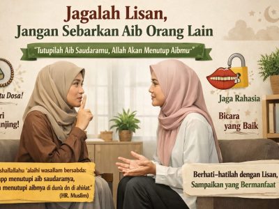 Pentingnya menjaga lisan dan tidak menyebarkan aib orang lain sesuai syariat Islam/Ilustrasi: Indoragamnewscom