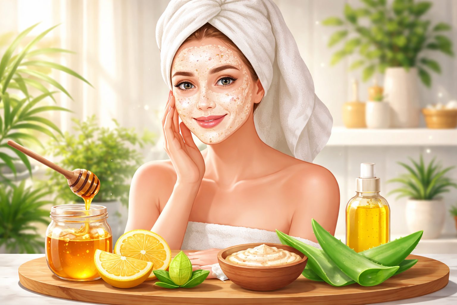 Mencerahkan wajah secara aman dengan masker alami dari kopi, lemon, dan kunyit sebelum tidur untuk mengatasi kulit kusam/Ilustrasi: Indoragamnewscom