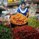 Pedagang sayur di Pasar Tradisional Kota Palangka Raya/Foto: Medcen Palangka Raya