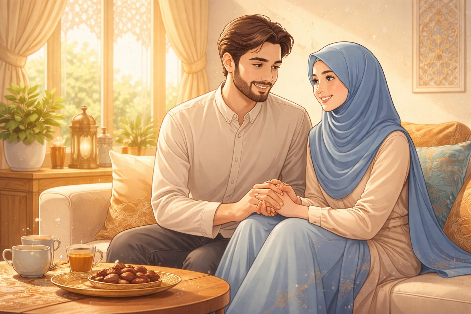 Suami teladan terbaik bagi istri sesuai sunah rasullah SAW. Dari membantu pekerjaan rumah, tidak pernah memukul, hingga menghibur saat sedih/Ilustrasi: Indoragamnewscom