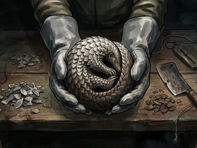 Polres Tasikmalaya tangkap dua penjual trenggiling di Karangnunggal. Satu trenggiling mati, sisiknya dilepas dengan air panas. Terancam 15 tahun penjara.