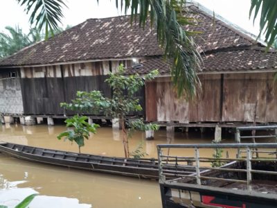 Banjir rendam Kampung Sri Menanti dan Kerta Jaya di Way Kanan, Lampung. 26 rumah terdampak/Foto: Istimewa
