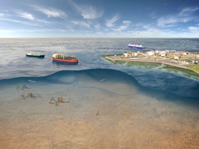 Proyek Lapangan Gas Abadi di Blok Masela di Laut Arafura, lepas pantai Kepulauan Tanimbar dan Maluku Barat Daya, Maluku/Foto: Satuan Kerja Khusus Pelaksana Kegiatan Usaha Hulu Minyak dan Gas Bumi