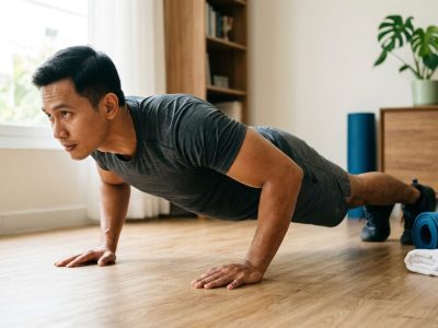 Rutin push up setiap hari punya 11 manfaat seperti bentuk otot, bakar lemak, jaga jantung, hingga perbaiki postur/Ilustrasi: Indoragamnewscom