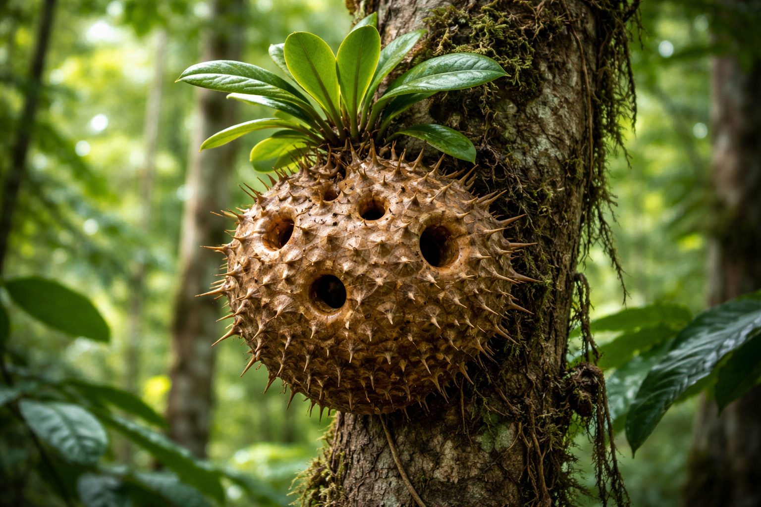 Myrmecodia pendans, tanaman asli Papua dengan rongga seperti sarang semut. Penelitian ungkap potensinya melawan sel kanker dan menstabilkan gula darah.