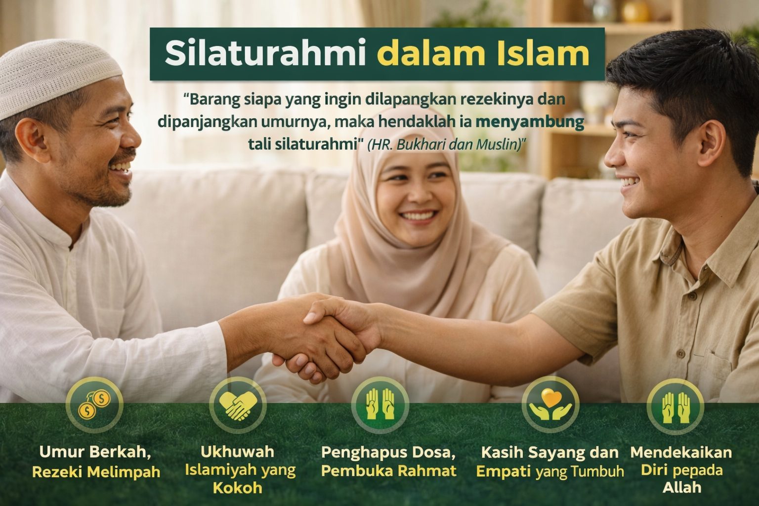 Silaturahmi bukan sekadar tradisi, tapi ibadah pembuka pintu rezeki, penghapus dosa, dan pendekat diri kepada Allah.