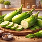 Terong hijau kaya vitamin A, B kompleks, E, K, kalsium, dan antioksidan. Manfaatnya dari jaga pencernaan, tulang, otak, hingga cegah kanker/Ilustrasi: Indoragamnewscom