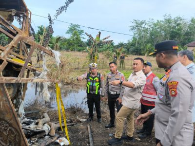 Direktur Jenderal Perhubungan Darat Kementerian Perhubungan, Aan Suhanan, menemukan adanya pelanggaran serius pada Bus Antar Lintas Sumatera (ALS) yang terlibat kecelakaan maut di Jalan Lintas Sumatera Simpang Danau, Kecamatan Karang Jaya, Kabupaten Musi Rawas Utara (Muratara), Sumatra Selatan/Foto: Humas Kemenhub