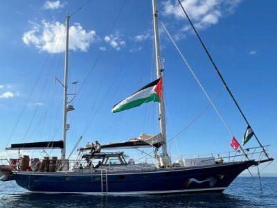 Salah satu kapal Global Sumud Flotilla yang hendak berlayar menuju Gaza, Palestina/Foto: People Health Movement