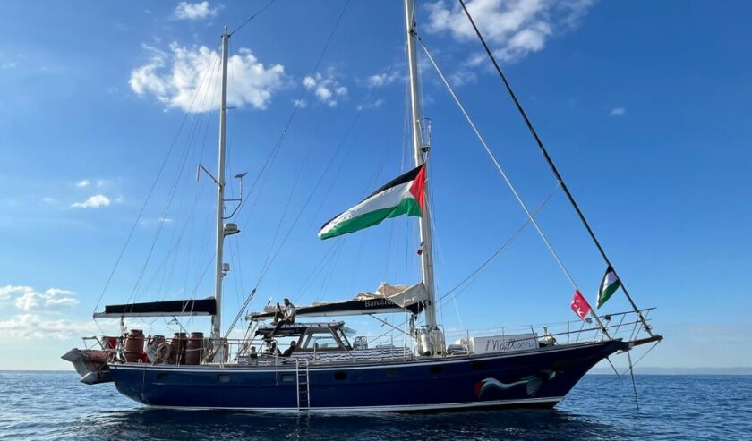 Salah satu kapal Global Sumud Flotilla yang hendak berlayar menuju Gaza, Palestina/Foto: People Health Movement