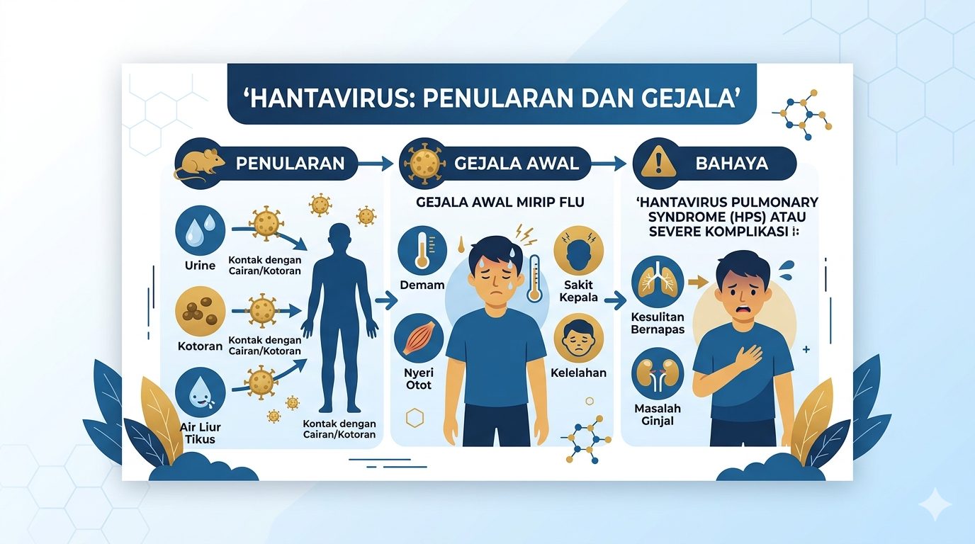 Hantavirus yang menular lewat urine, kotoran, air liur tikus. Gejala awal mirip flu, bisa membahayakan/Ilustrasi: Indoragamnewscom