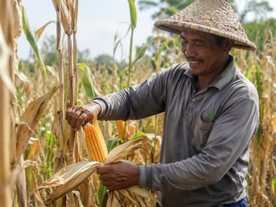 BUMDes Restu Bersaya di Bengkalis panen 6-7 ton jagung dari lahan gambut. Warga buktikan kemandirian pangan di tengah cuaca ekstrem dan keterbatasan alat/Foto: Istimewa