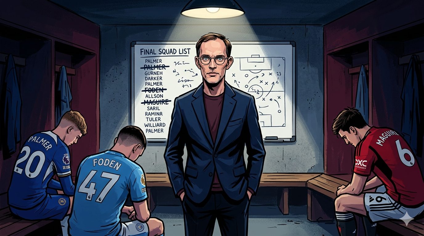Thomas Tuchel coret Cole Palmer, Phil Foden, dan Harry Maguire dari skuad Inggris Piala Dunia 2026. Ivan Toney jadi kejutan.