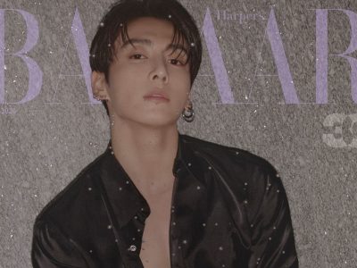 Jungkook BTS berpose untuk Harper's Bazaar Korea dengan jam tangan Hublot/Foto: Soompi