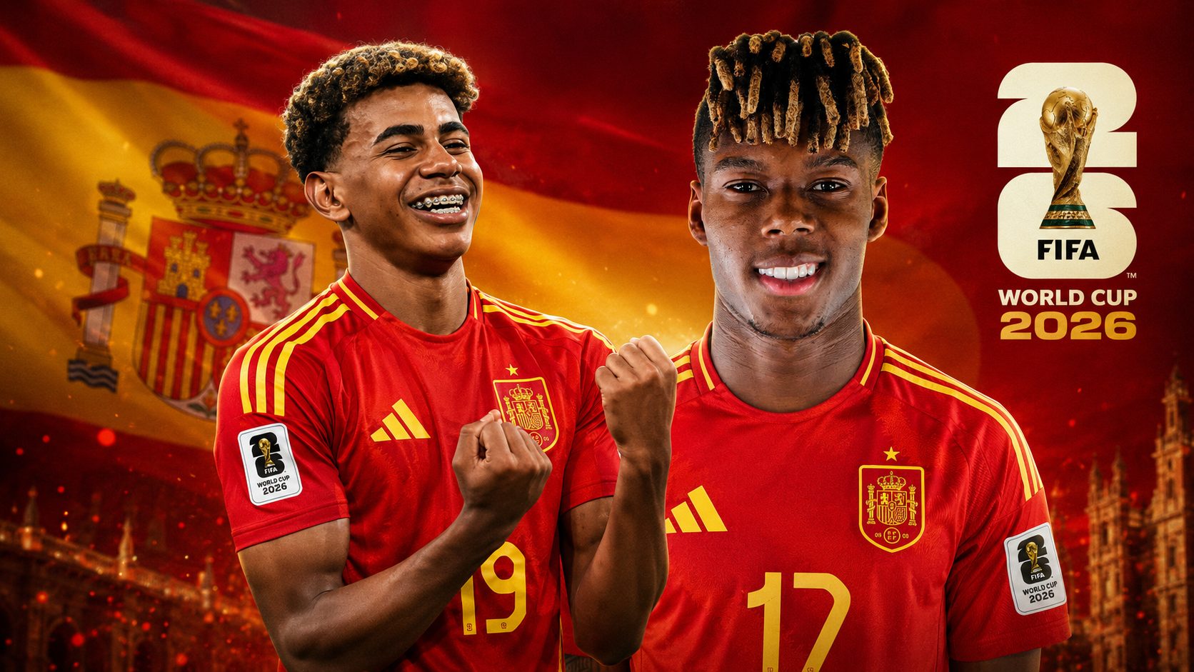 Duet sayap Spanyol Lamine Yamal dan Nico Williams masih dalam pemulihan cedera jelang Piala Dunia 2026. Yamal mulai latihan bola, target tampil laga kedua.