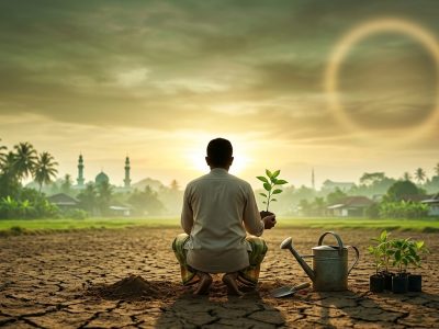 Islam mewajibkan umatnya menjaga bumi. Konsep khalifah, larangan merusak, hingga hadis menanam pohon saat kiamat menunjukkan ekologi adalah bagian dari iman/Ilustrasi: Indoragamnewscom