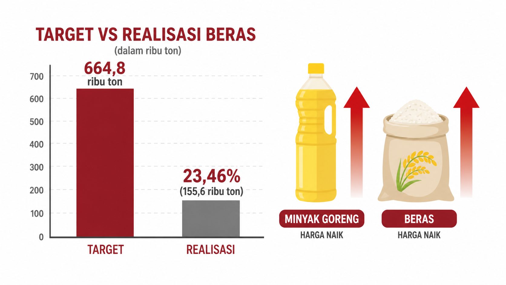 Wakil Ketua Komisi IV DPR soroti lambatnya realisasi bantuan pangan Feb-Maret 2026. Harga minyak goreng dan beras terus naik di 224 kabupaten/kota.