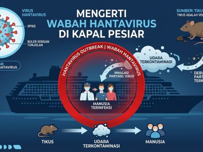 WHO pastikan wabah hantavirus di kapal pesiar bukan pandemi baru. Pakar Unair ingatkan perubahan lingkungan dan mobilitas global jadi faktor utama penyebaran virus dari tikus.