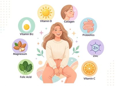 Tujuh nutrisi penting untuk wanita usia 20 tahun ke atas: Vitamin D, kolagen, probiotik, zinc, vitamin C, asam folat, magnesium, dan B12. Jaga kesehatan tulang hingga kulit.