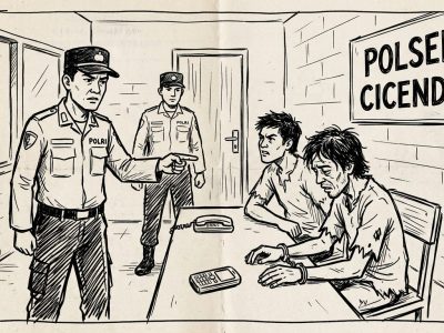 Dua pelaku begal handphone di Bundaran Doggy Bandung ditangkap polisi setelah dikejar warga/Ilustrasi: Indoragamnewscom