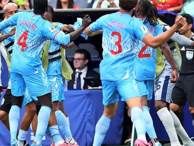 Pemain RD Kongo merayakan gol bersejarah Yoane Wissa ke gawang Portugal di Piala Dunia 2026/Foto: Instagram teamkongo.rdc
