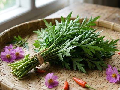 Daun kenikir kaya vitamin A, C, kalsium, dan antioksidan. Manfaatnya: tingkatkan vitalitas pria, dukung kesuburan wanita, jaga kesehatan prostat, keseimbangan hormon, dan kulit/Ilustrasi: Indoragamnewscom