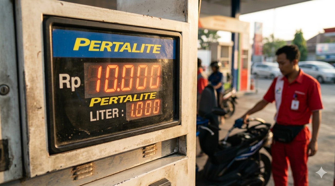 Pemerintah tahan harga Pertalite Rp10.000 per liter dan Biosolar Rp6.800 per liter. Pertamina jamin stok BBM subsidi aman dan melimpah/Ilustrasi: Indoragamnewscom