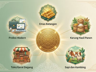 Zenis harta wajib dizakati: emas (nisab 85 gram), perdagangan (2,5%), pertanian (5-10%), peternakan, hingga zakat profesi modern. Pahami agar ibadah sempurna dan harta berkah/Ilustrasi: Indoragamnewscom