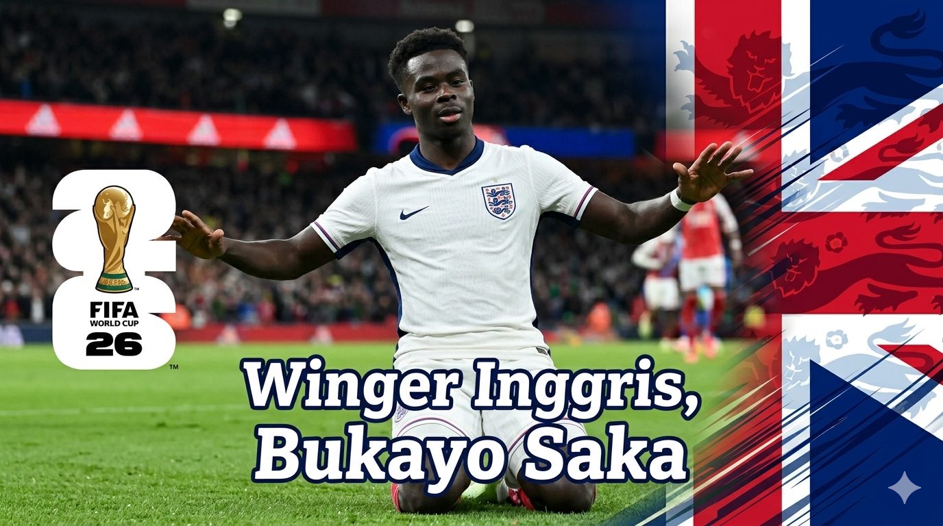 Thomas Tuchel ungkap Bukayo Saka belum 100 persen jelang Piala Dunia 2026. Cedera Achilles masih mengganggu, staf pelatih Inggris berhati-hati kelola kebugarannya/Ilustrasi: Indoragamnewscom