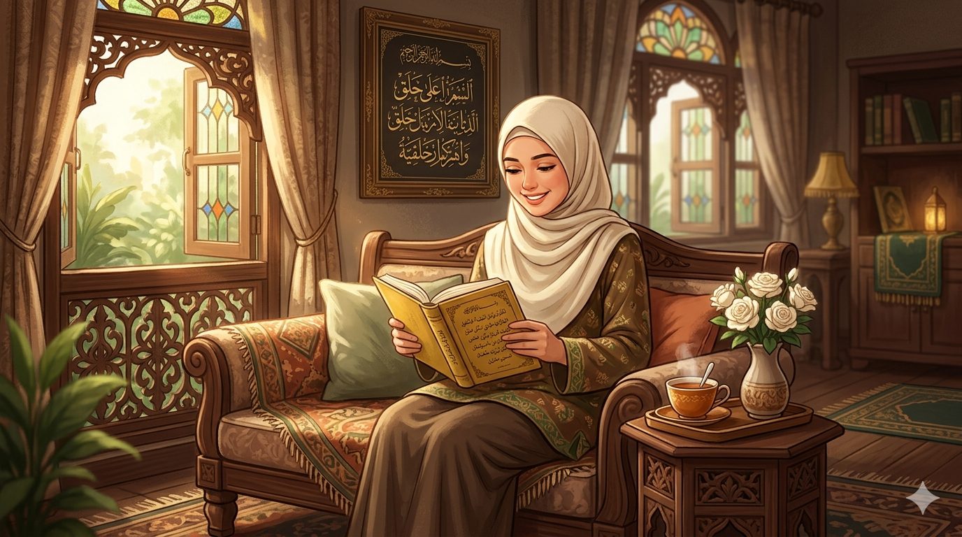 Imam Al-Ghazali merinci enam belas adab istri terhadap suami dalam kitab Al-Adab fid Din, dari menjaga rasa malu hingga menampakkan rasa gembira saat bertemu/Ilustrasi: Indoragamnewscom