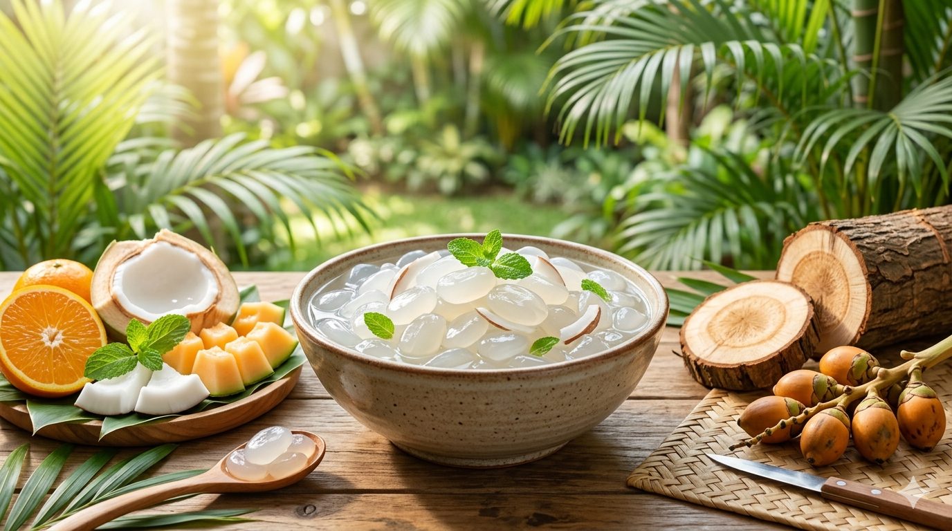 Manfaat kolang-kaling untuk kesehatan: melancarkan pencernaan, mengontrol gula darah, meredakan nyeri sendi, hingga menjaga hidrasi tubuh/Ilustrasi: Indoragamnewscom