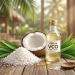 Virgin Coconut Oil kaya manfaat: cegah Alzheimer, turunkan risiko jantung, tingkatkan HDL, rawat kulit dan rambut. Bedanya dengan minyak kelapa biasa ada pada proses ekstraksi dan komposisi/Ilustrasi: Indoragamnewscom