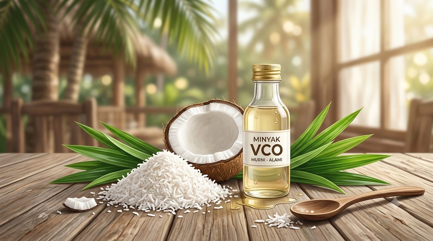 Virgin Coconut Oil kaya manfaat: cegah Alzheimer, turunkan risiko jantung, tingkatkan HDL, rawat kulit dan rambut. Bedanya dengan minyak kelapa biasa ada pada proses ekstraksi dan komposisi/Ilustrasi: Indoragamnewscom
