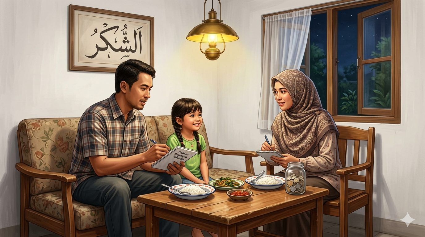 Sikap positif bagi suami istri menghadapi kesulitan ekonomi: dari syukur, sabar, hingga mencari solusi bersama agar keluarga tetap harmonis/Ilustrasi: Indoragamnewscom