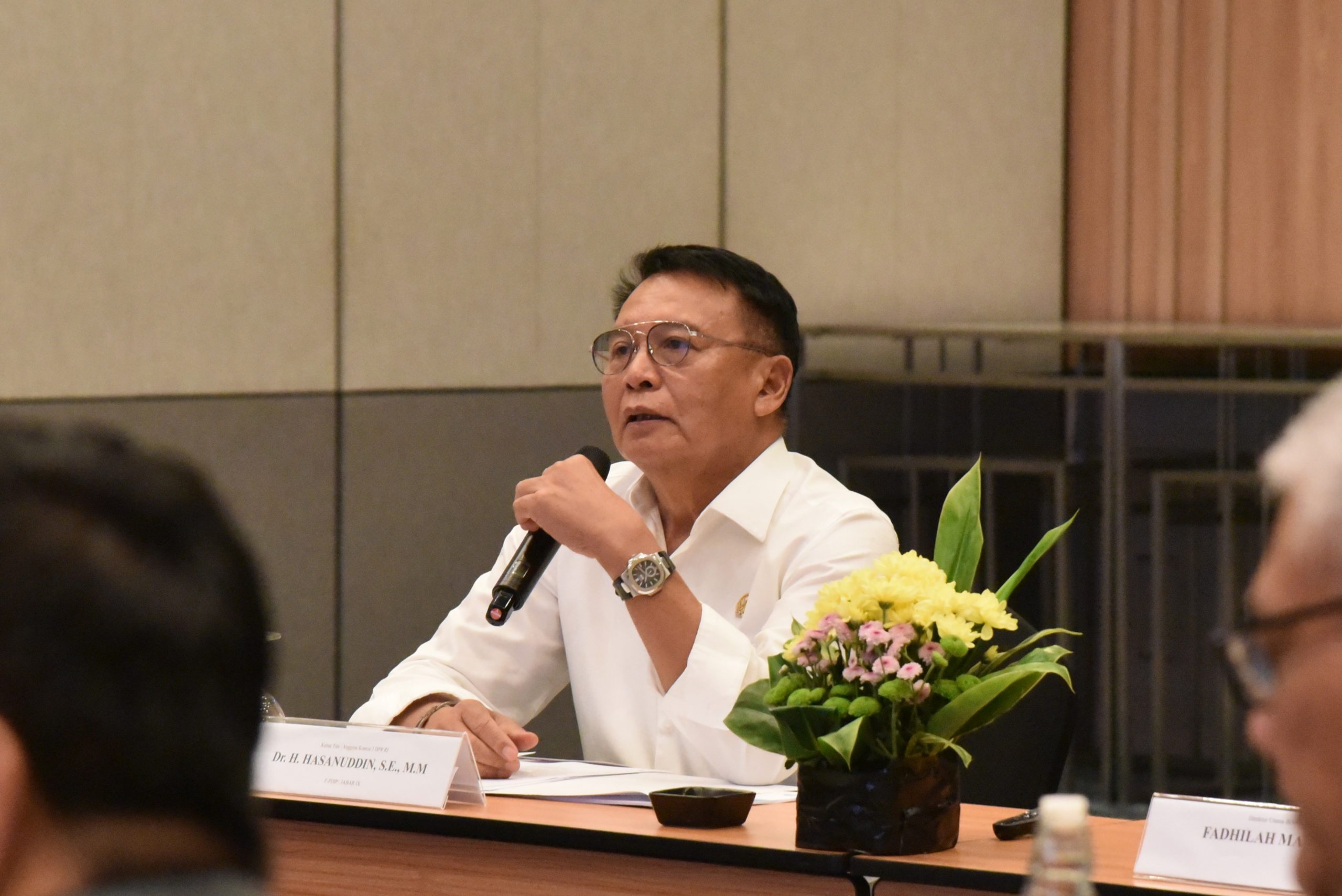 Ketua Tim Kunjungan Kerja Spesifik Komisi I DPR RI TB Hasanuddin/Foto: Humas DPR RI