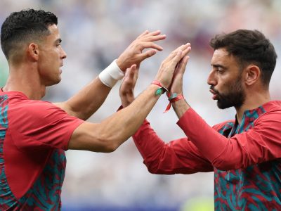 Cristiano Ronaldo dan Bruno Fernandes