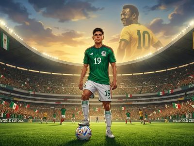 Gilberto Mora jadi starter termuda kedua di fase gugur Piala Dunia 2026, hanya kalah dari Pele. Pemain 17 tahun ini tampil impresif saat Meksiko kalahkan Ekuador 2-0/Ilustrasi: Indoragamnewscom